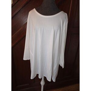 J.Jill Luxe Supima A-Line Tunic White 3X Womens